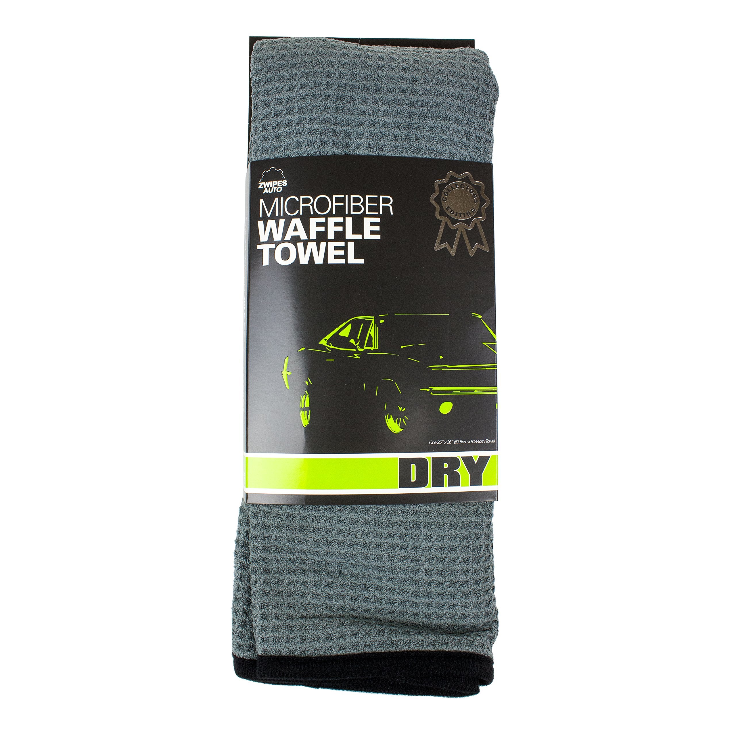 Zwipes Professional Microfiber Waffle Drying Towel, 1-Pack, Super Absorbent, Perfect for Cars, Home, and More - Waffle Color