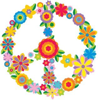 Peace Resource Project Flower Peace Sign - Peace / Anti-War Bumper Sticker / Decal (3 '' Circular)