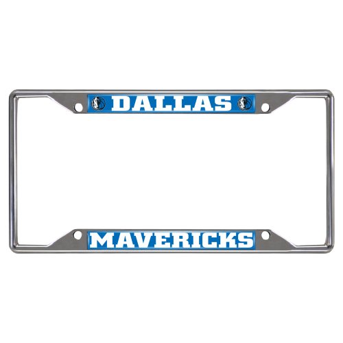 Fanmats 14853 Dallas Mavericks Chrome Metal License Plate Frame, Team Colors, 6.25In X 12.25In