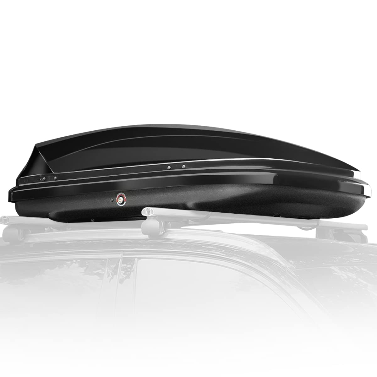 Hard Shell Roof Top Mount Car Storage Travel Luggage Box Cargo Carrier, 53 (L) X 34 (W) X 15 (H) Inches, Capacity 110 Pounds, 11