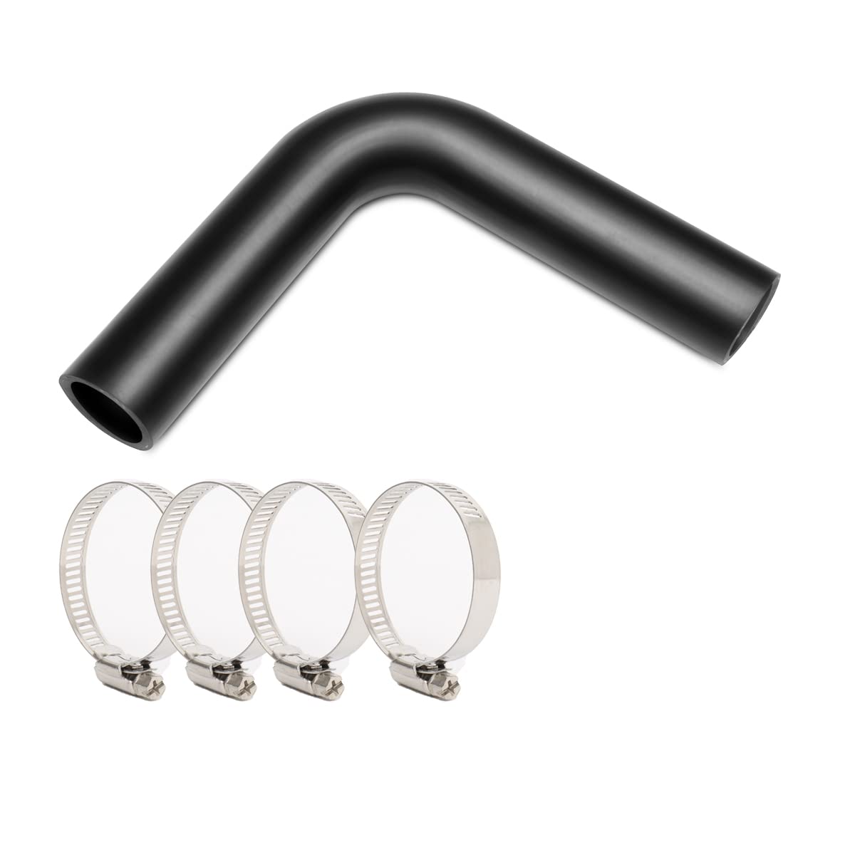 Tkkeuep Gasoline Fuel Filler Neck Hose With 4 Hose Clamps,1 1/2 Inches Inside Diameter Fuel Filler Hose, Reinforced Gas Tank Fil