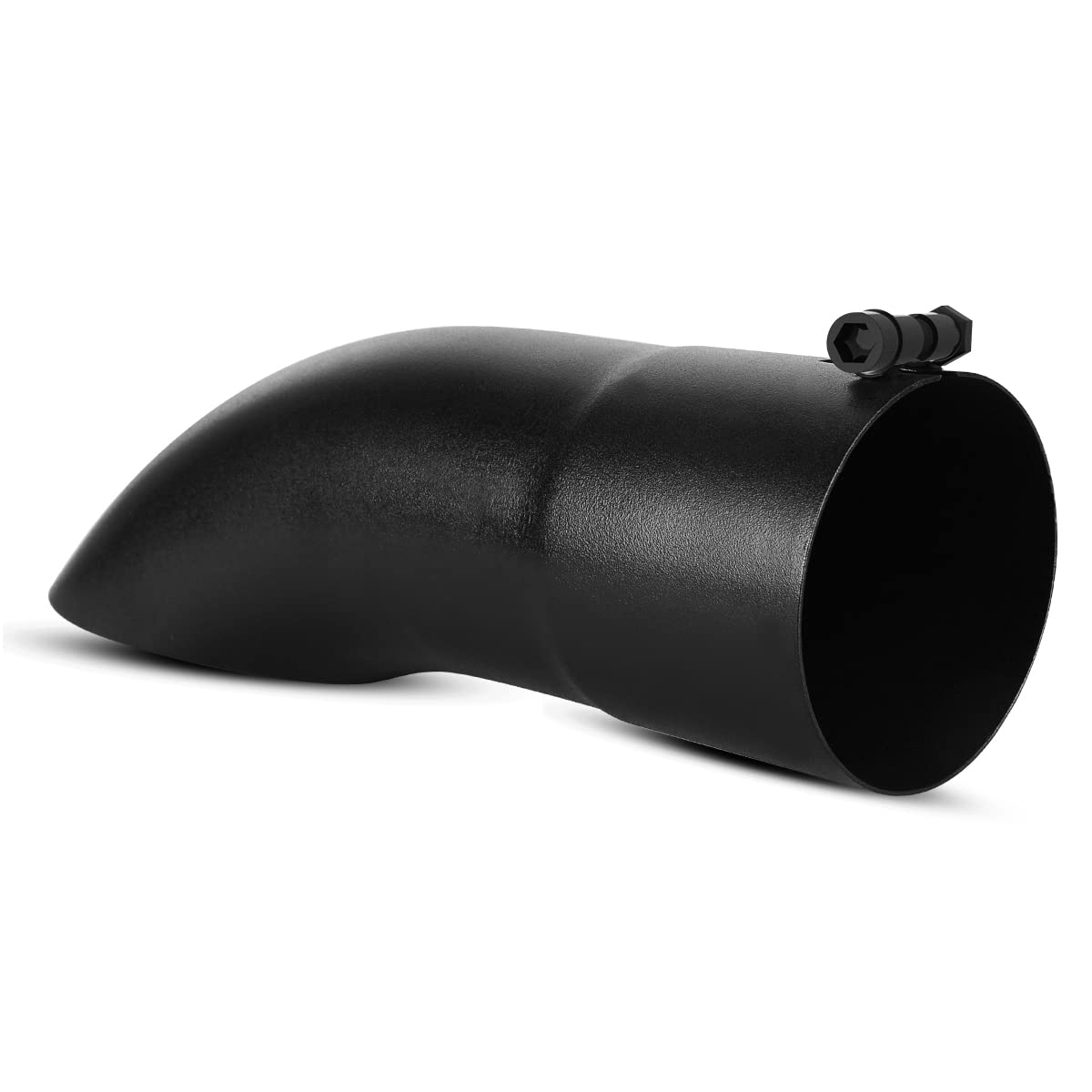 Autosaver88 3.5 Inch Inlet Black Exhaust Tip, 3.5'' Inlet 3.5'' Outlet 12'' Overall Length Stainless Steel Powder Coated Finish