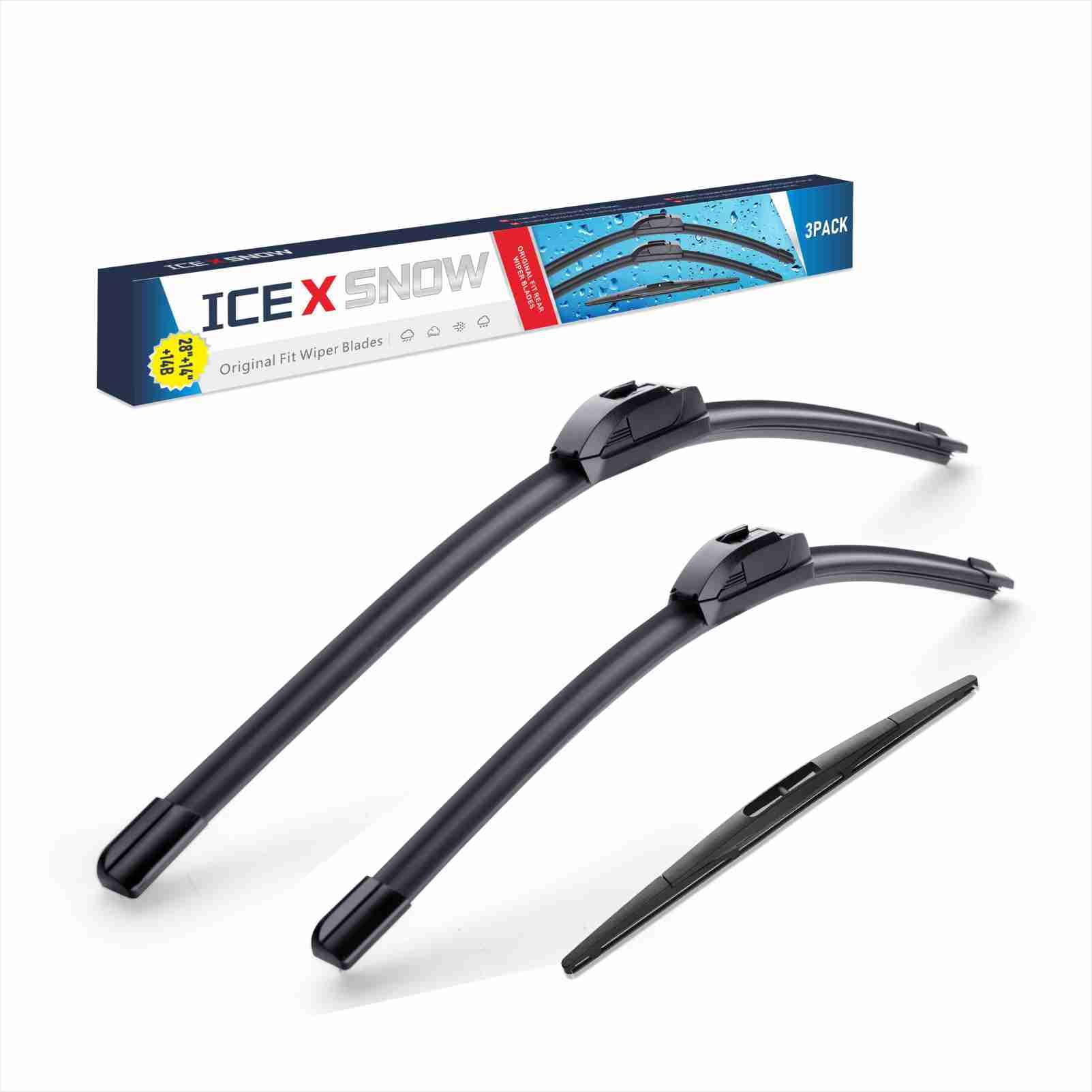 Icexsnow 3 Wipers 28''/14''/14'' Windshield Wiper Blades Replacement For Honda Fit 2020 2019 2018 2017 2016 2015 2014 2013 2012