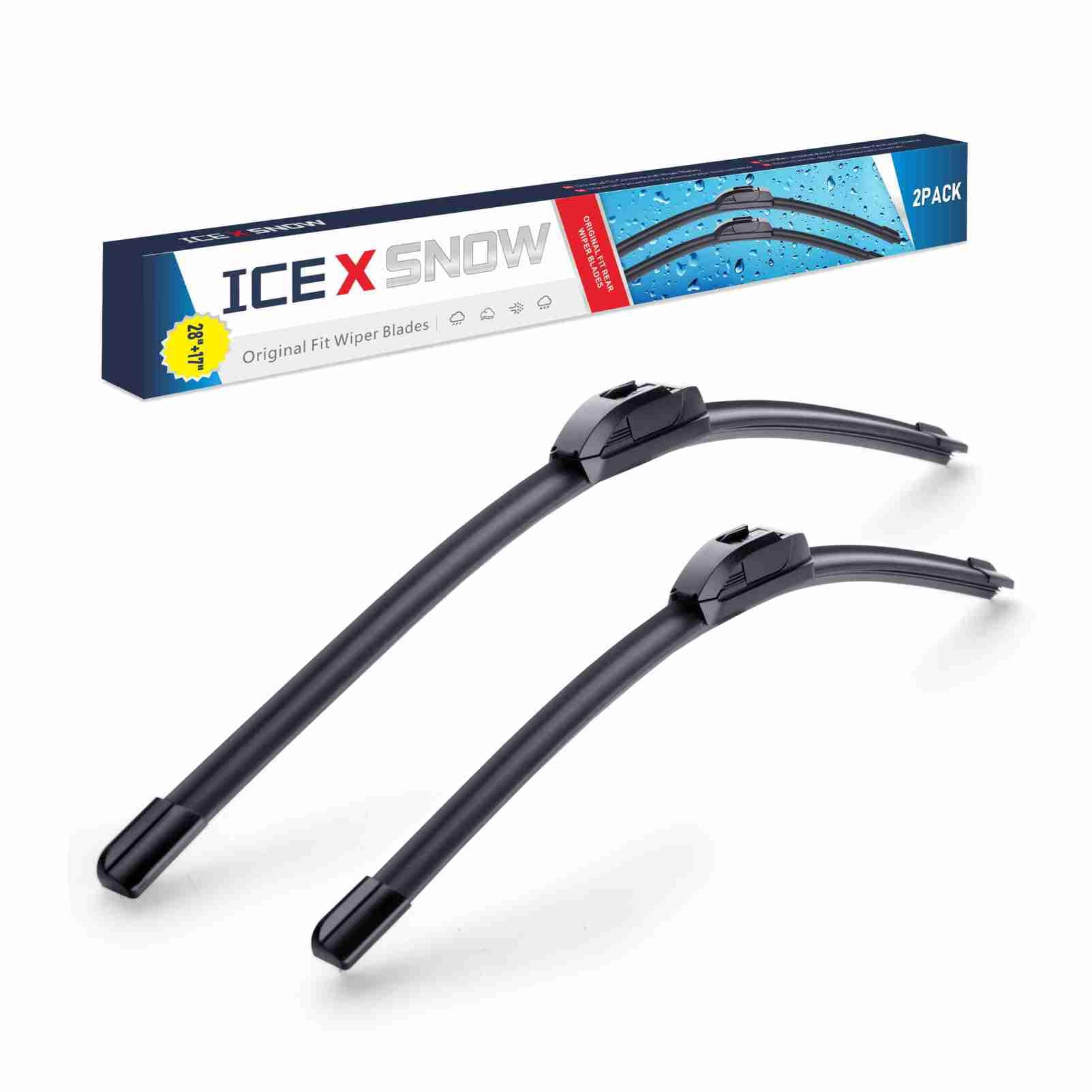 28''+17'' Front Windshield Wiper Blades Replacement For Nissan Altima 2012 2011 2010 2009 2008 2007+More Cars(Pack Of 2) J/U Hoo