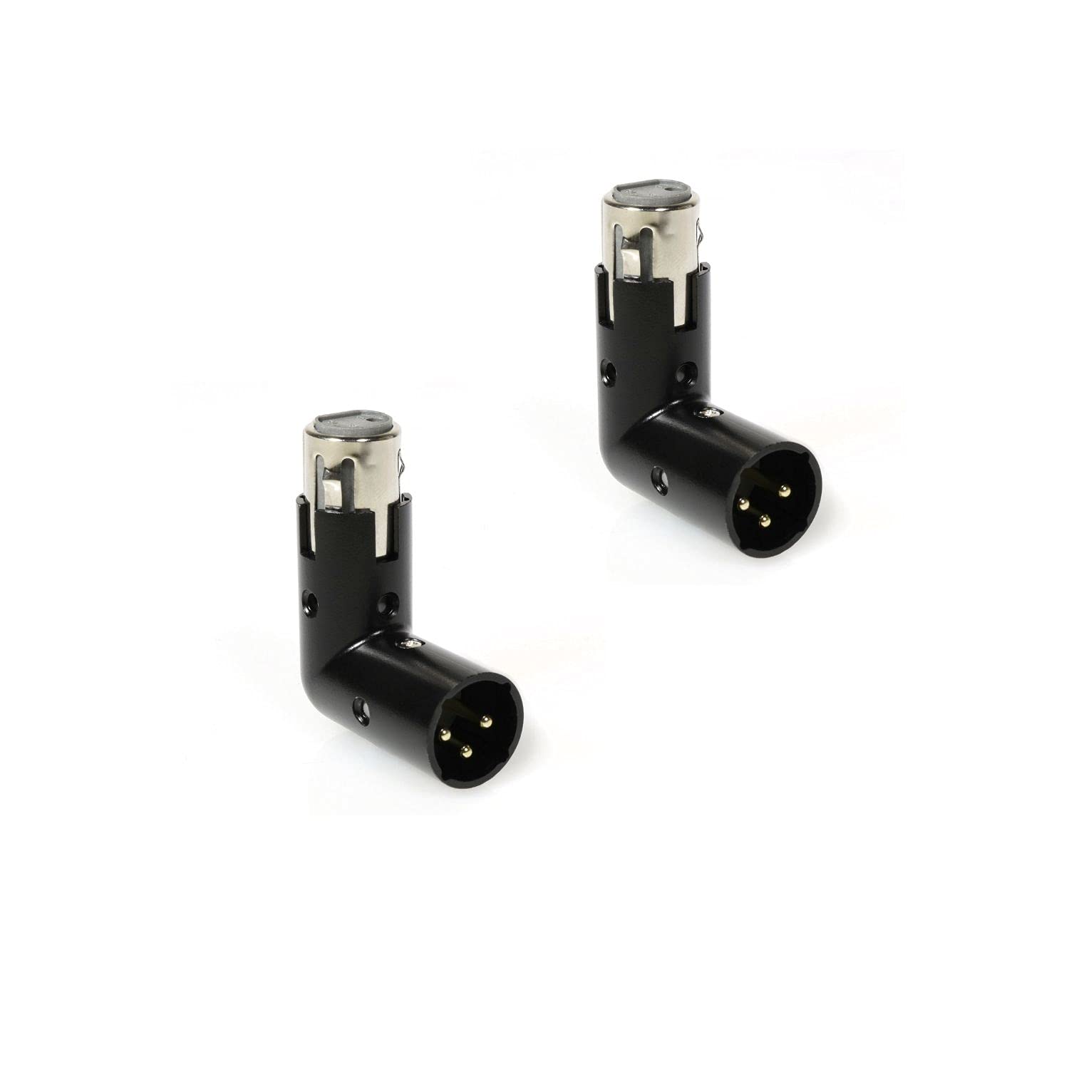 Lyxpro Xlr Angle Adapter Dual Male And Female Can Be Positioned To 4 Different Angles Right Left And 90 Degree Great For Mixers
