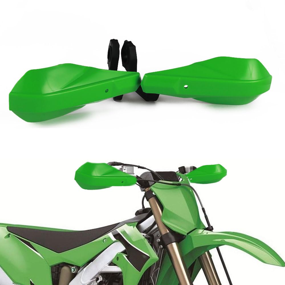 AnXin Green Motorcycle Handguards for 7/8 & 1 1/8 Handlebar - Universal Fit for KLX, KX Dirt Pit Bikes & ATVs