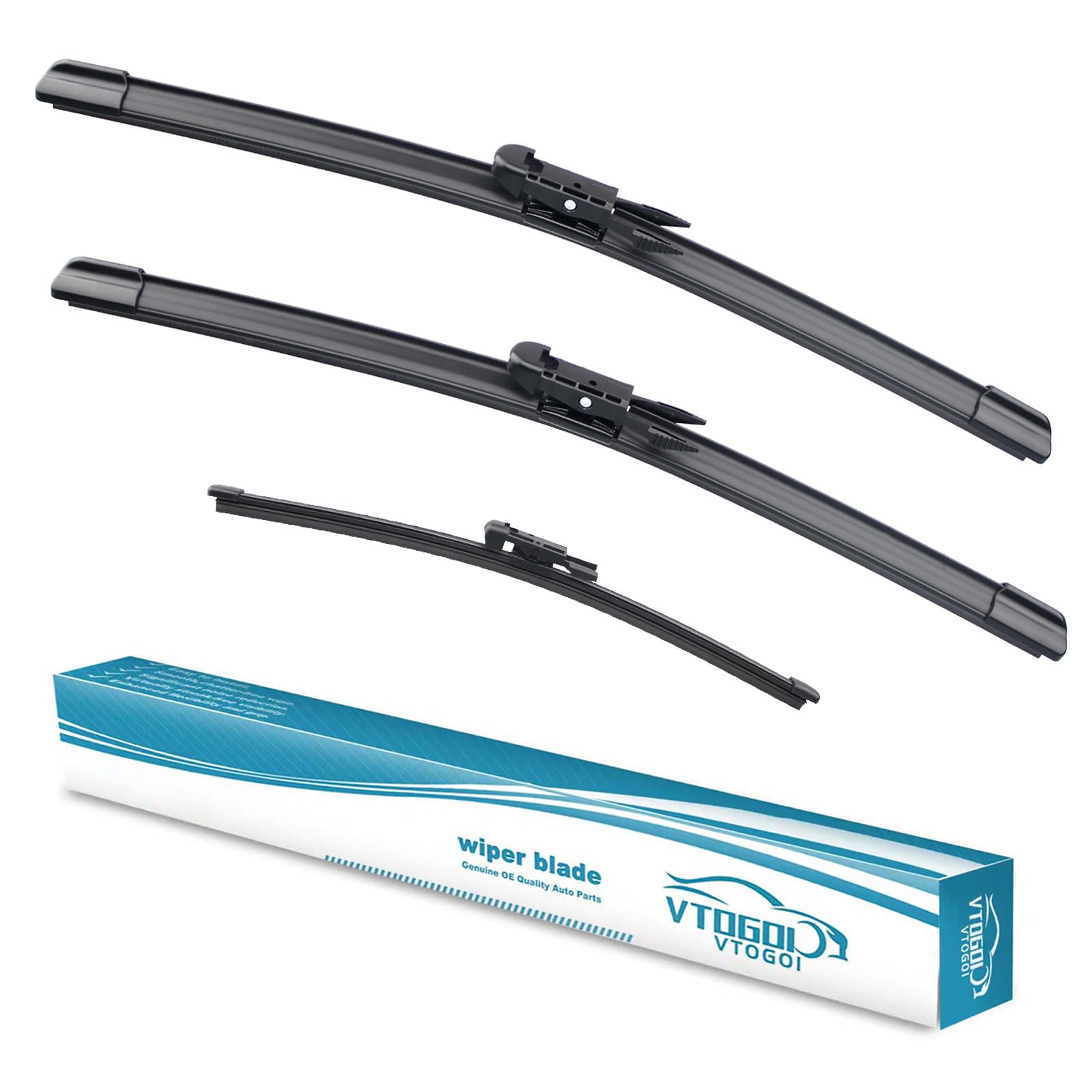 Vtogoi Wiper Blades With Rear Wiper Blades Set For Mercedes-Benz Gla250 2014-2015,Automotive Replacement Windshield Wiper Blades