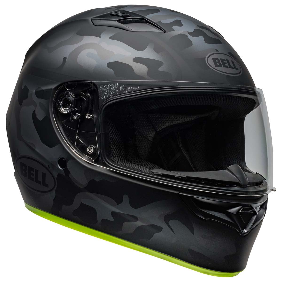 Bell Qualifier Full-Face Motorcycle Helmet (Matte Stealth Hi-Vis/Camo - Large)