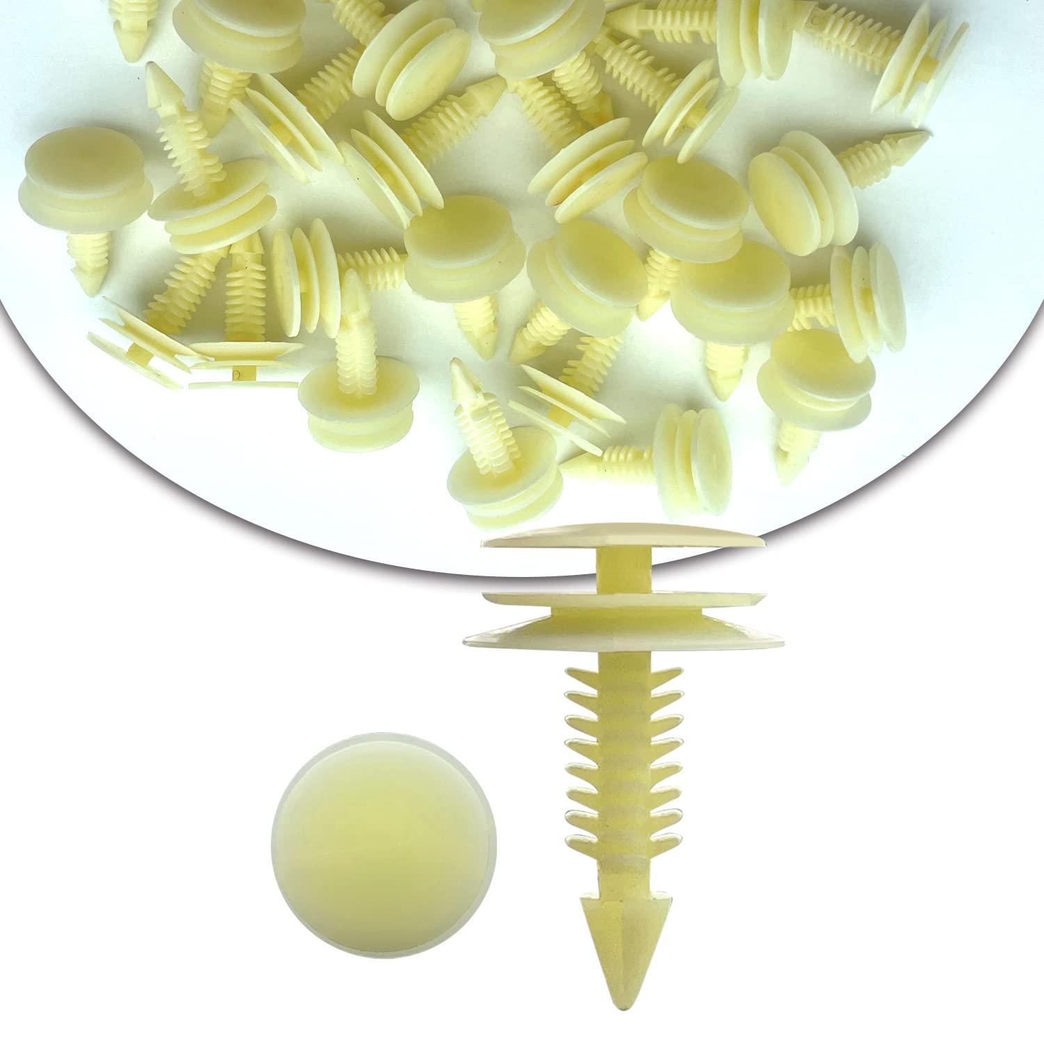 Rydowenna 30Pcs 8Mm Hole Door Trim Panel Retainer Trimming Fasteners Compatible With Gm Chevy Buick Gmc Jimmy Pontiac 10153057,