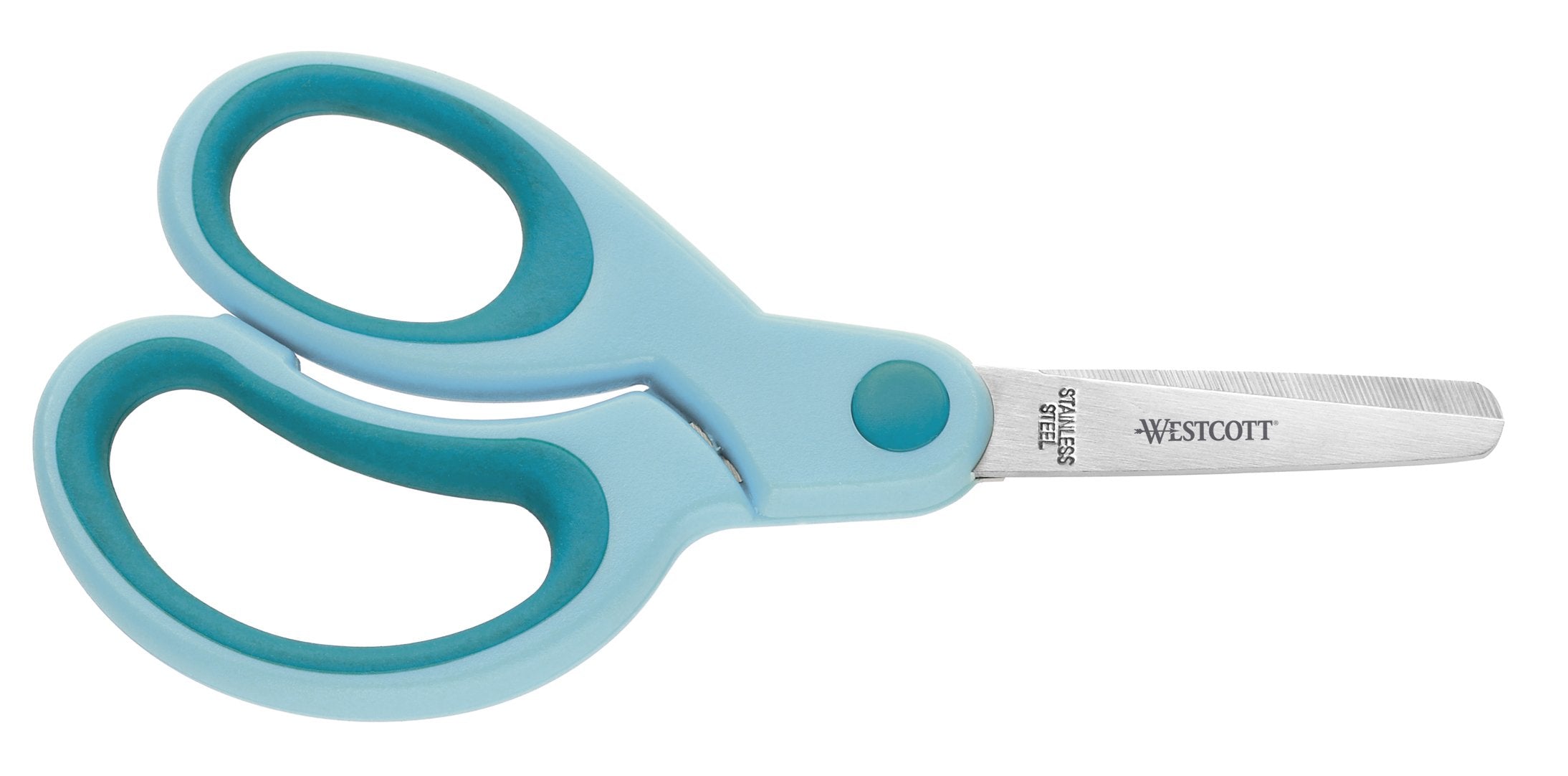 Westcott E-21586 00 Softgrip Kids Scissor Lefty, Blunt Tip, 513 Cm, Turquiose - Turquoise