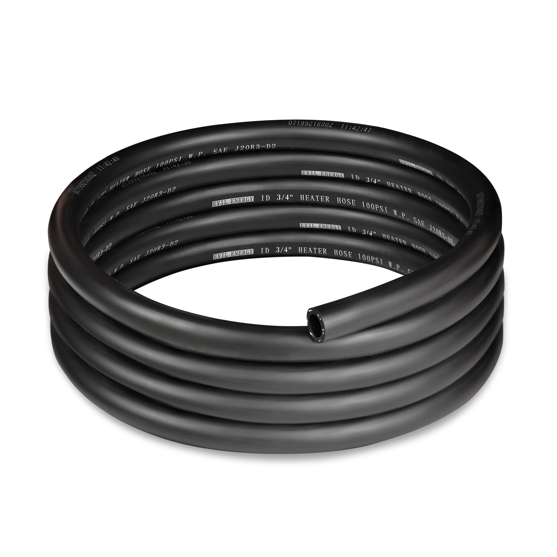 Evil Energy 3/4'' Heater Hose Coolant Radiator Straight 100Psi Sae 20R3 10Ft Black