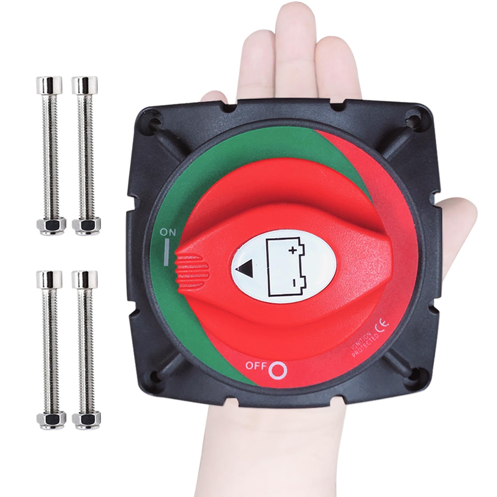 Ampper High Current Battery Switch, 12-48 V Battery Master Cut Disconnect Switch Isolator For Marine Boat, Ship, Yacht, Rv, Truc