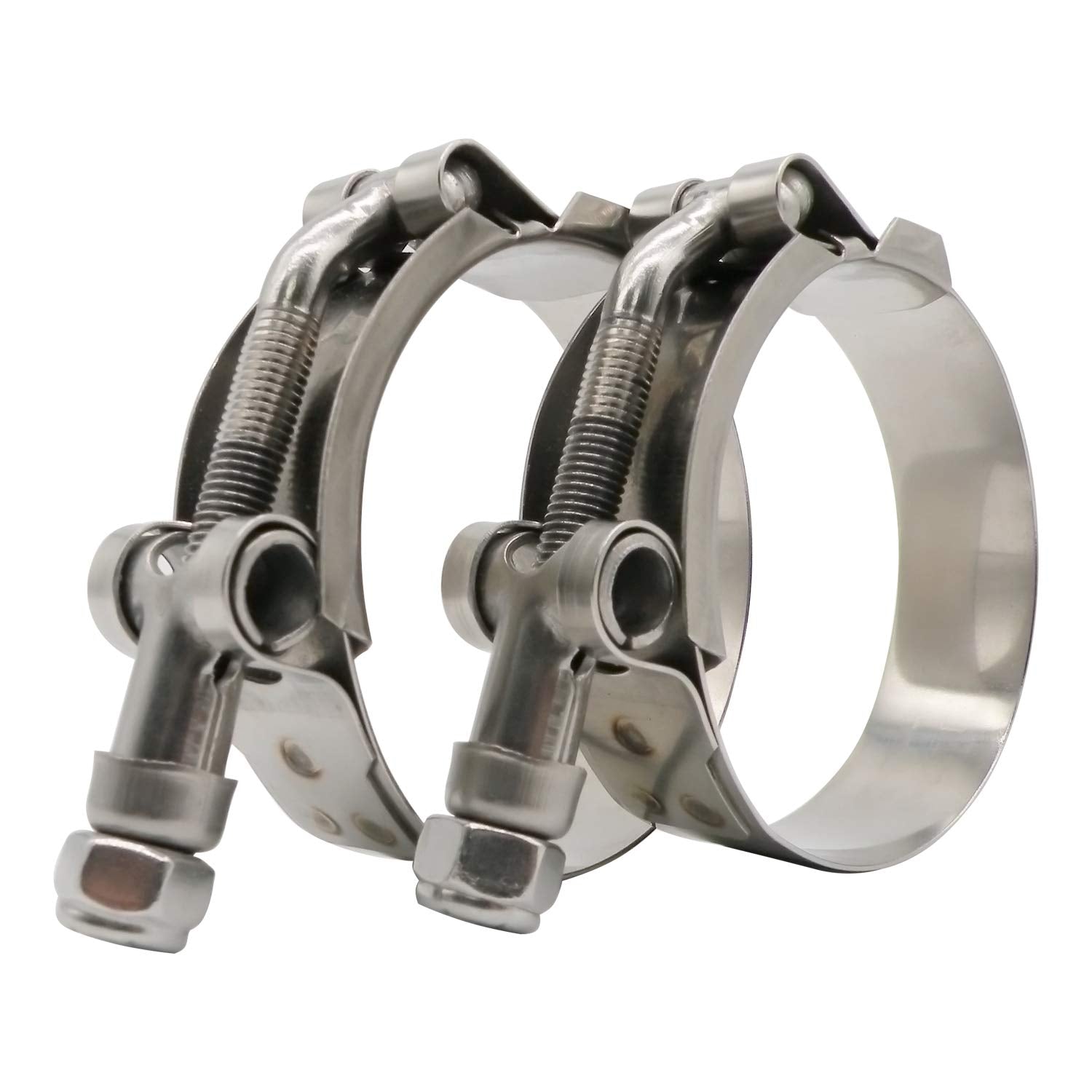 Roadformer 2.5'' T-Bolt Hose Clamp - Working Range 70Mm - 78Mm For 2.5'' Hose Id, Stainless Steel Bolt, Stainless Steel Band Flo
