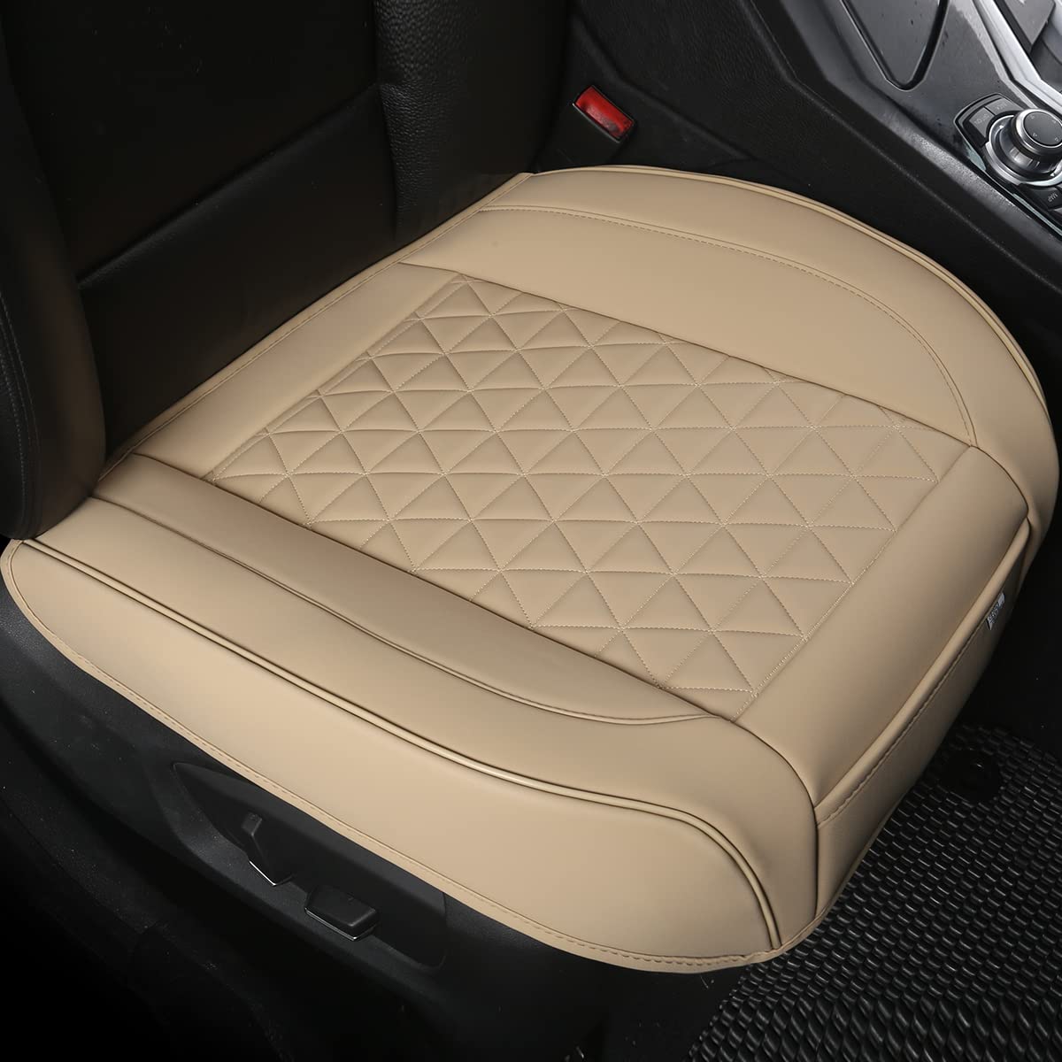 Black Panther Luxury Polyvinyl Car Seat Cover Front Bottom Seat Cushion Cover, Anti-Slip And Wrap Around The Bottom, Fits 95% Of
