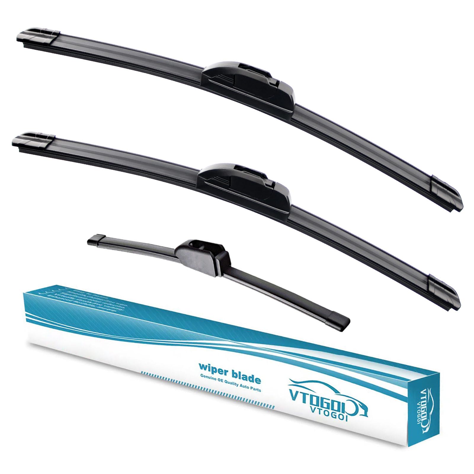 Vtogoi Wiper Blades With Rear Wiper Blades Set For 2017-2022 Kia Niro,Automotive Replacement Windshield Wiper Blades, That Meet