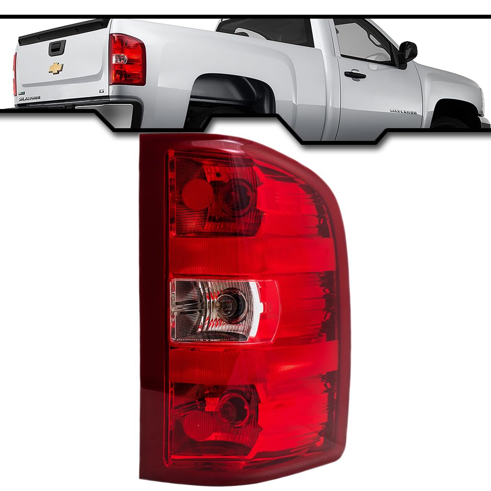 Epic Lighting Oe Style Replacement Rear Brake Tail Light Assembly Compatible With Chevy 07-14 Silverado Gmc Sierra 12-13 1500 12