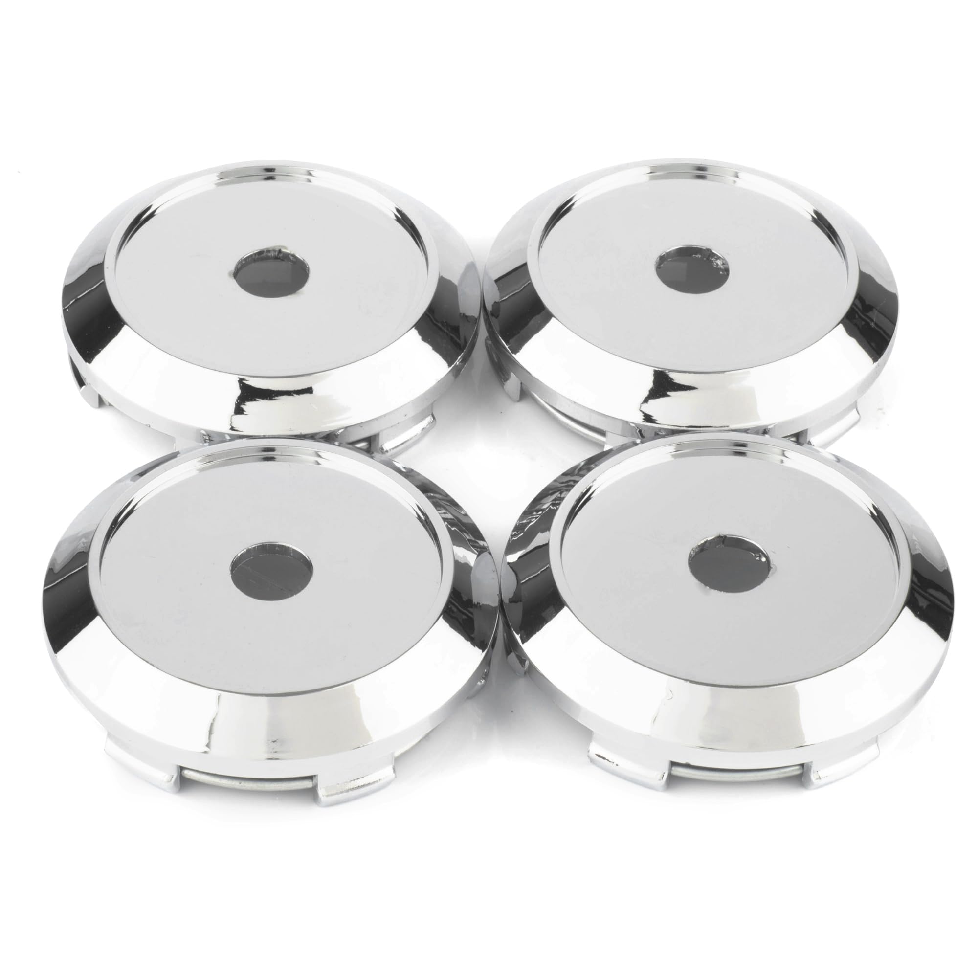 68Mm(2.68In)/64Mm(2.52In) Silver Abs Car Wheel Hub Center Caps Set Of 4 For Rpf1