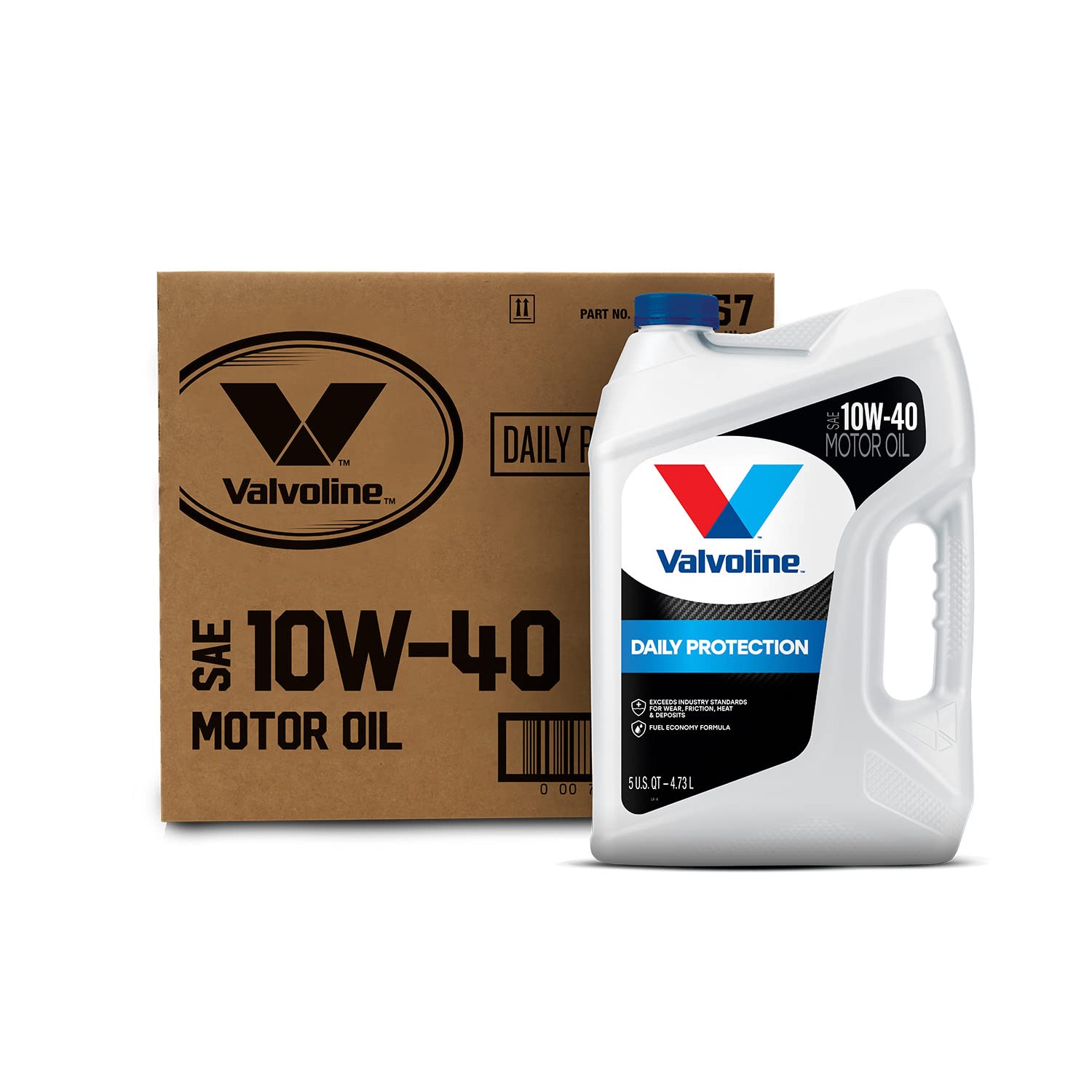 Valvoline Daily Protection 10W-40 Conventional Motor Oil 5 Qt, Case Of 3