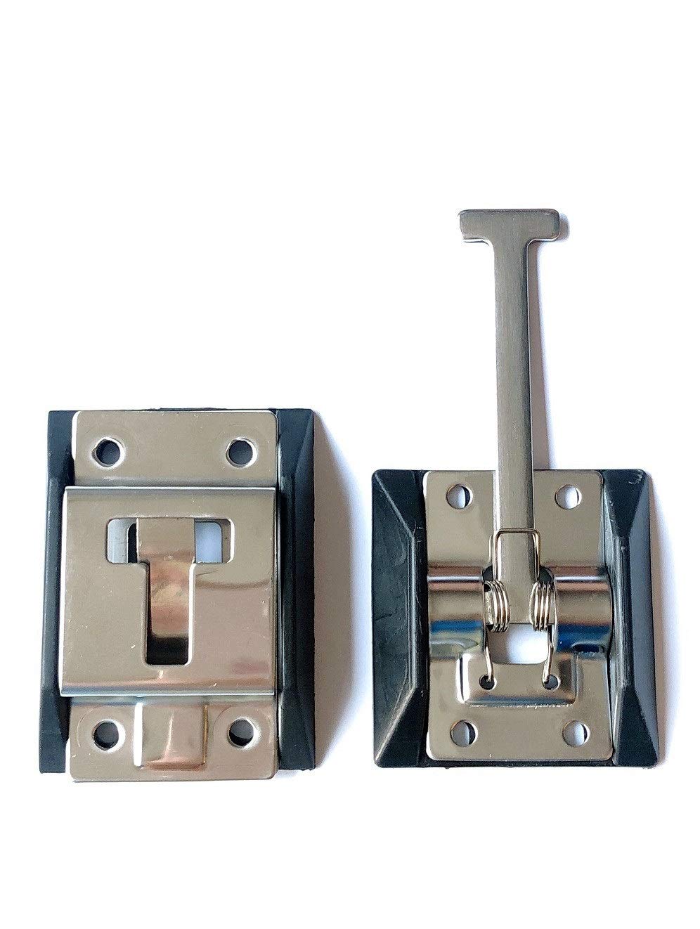 Rv Door Holder Polished Stainless Steel T-Style Entry Door Catch For Camper Trailer Motorhome 1 Pack