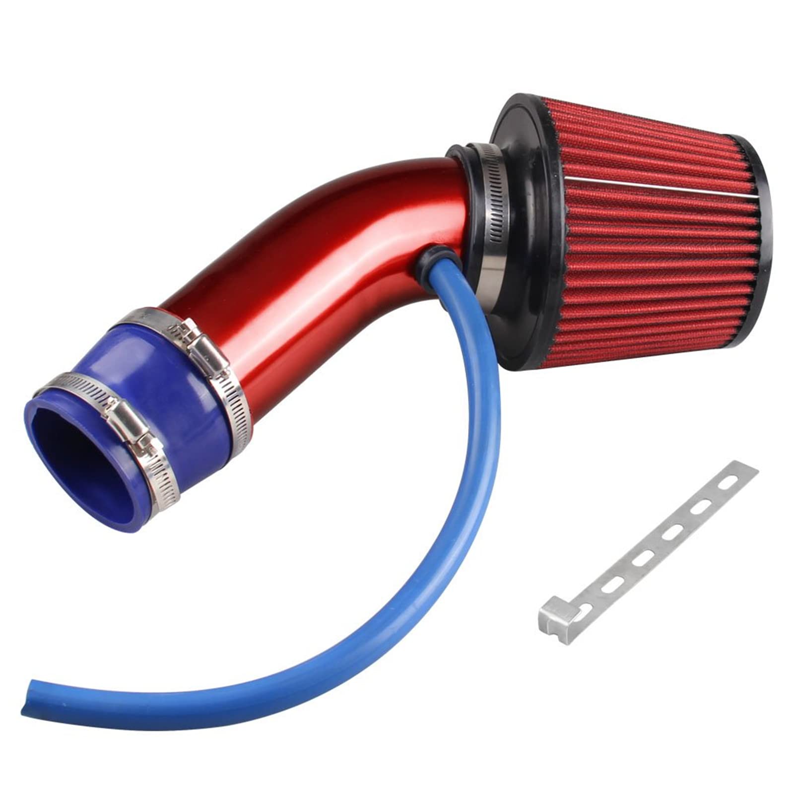 Sporacingrts Cold Air Intake Pipe, 76Mm 3 Inch Universal Percompatible Withmance Car Cold Air Intake Turbo Filter Aluminum Autom