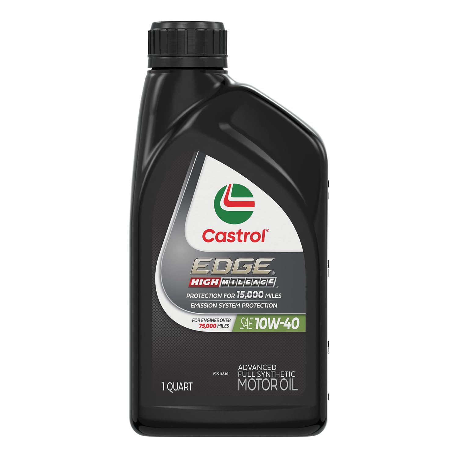 Castrol Edge High Mileage 10W-40 Advanced Full Synthetic Motor Oil, 1 Quart