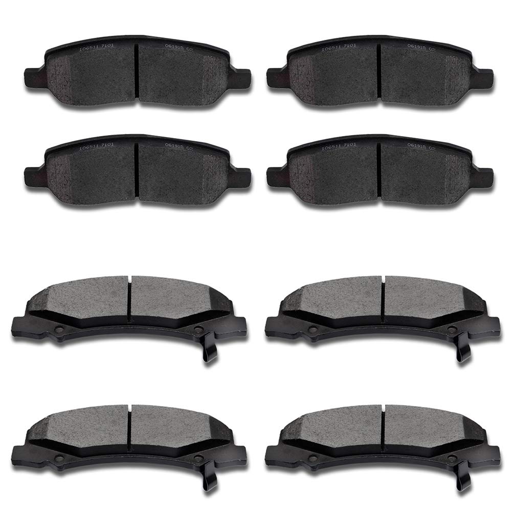 Scitoo Ceramic Front Rear Disc Brake Pad Set Fit For 2006-2011 For Buick Lucerne, 2006-2011 For Cadillac Dts