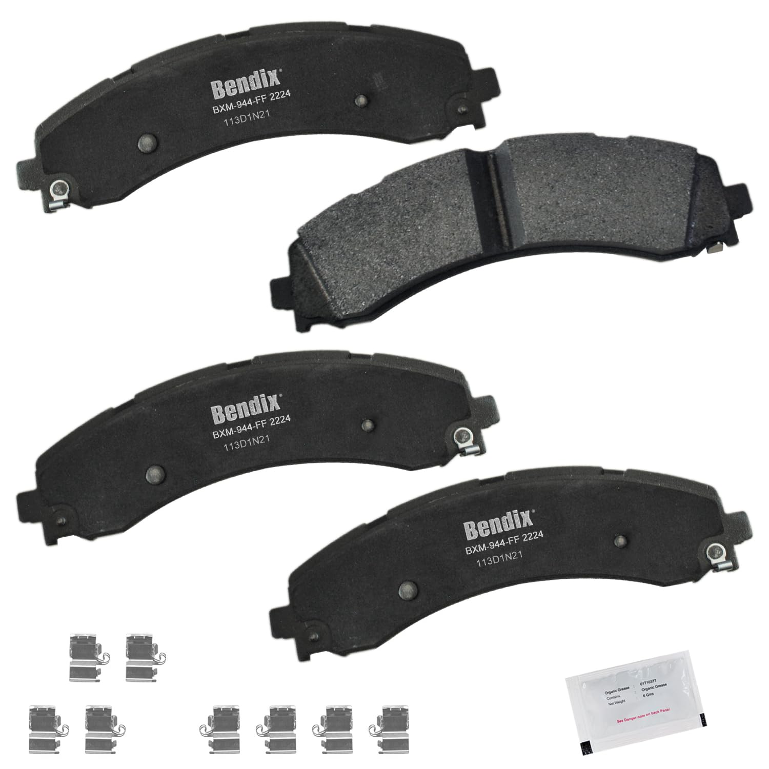Bendix Priority1 Cfm2224 Semi-Metallic Rear Brake Pads For Ram 3500 2023-2019, 4000 2020-2019