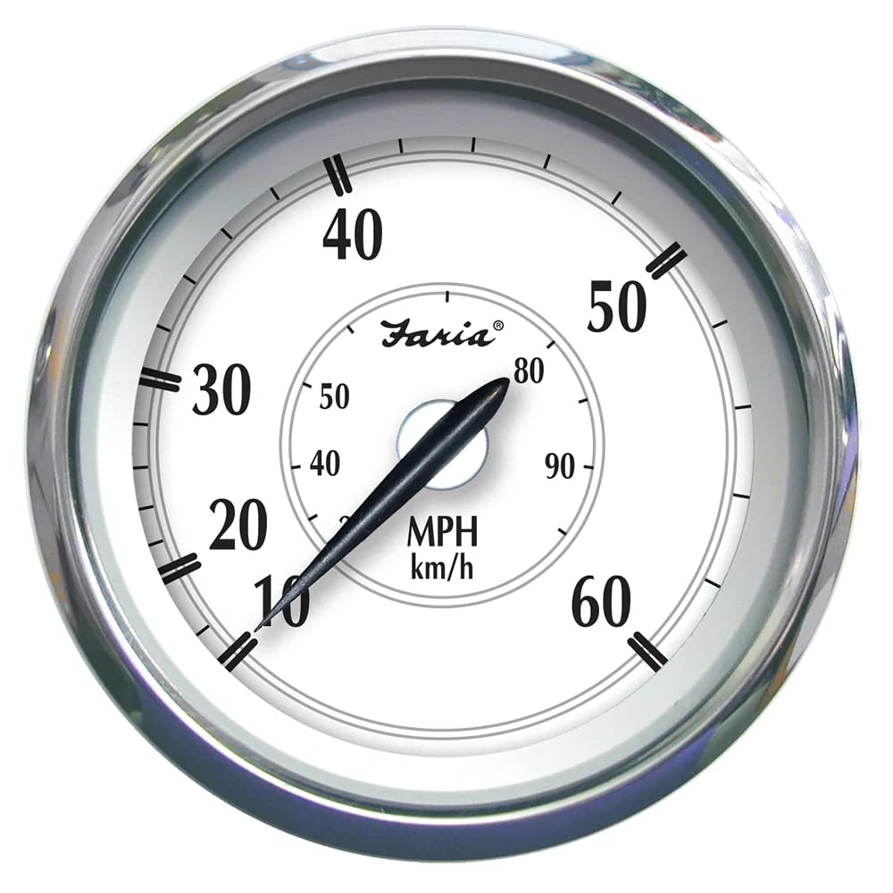 Faria Beede Instruments Newport Ss 4 Inch Speedometer (60 Mph) Pitot - 45010