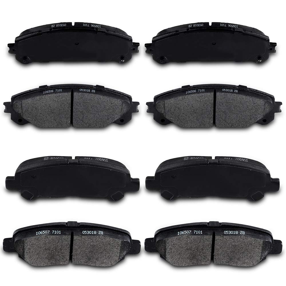 Scitoo Ceramic Front Rear Disc Brake Pad Set Fit For 2008-2013 For Toyota Highlander