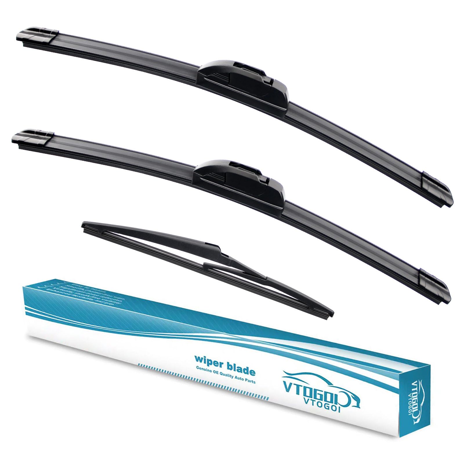 Vtogoi Wiper Blades With Rear Wiper Blades Set For 2011-2021 Jeep Grand Cherokee,Automotive Replacement Windshield Wiper Blades,