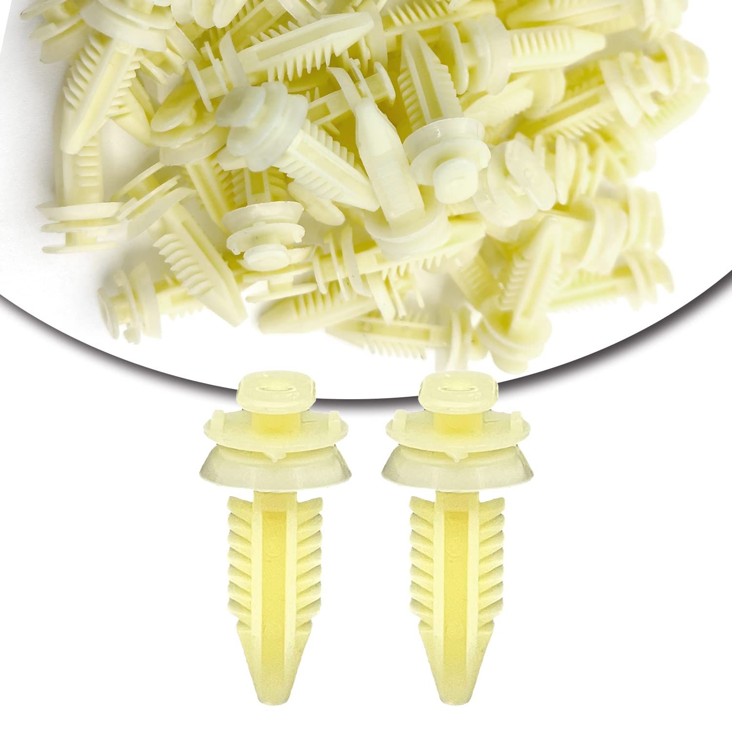 Rydowenna 50Pcs Door Trim Panel Retainers Clips Compatible With Gm Suv Pickup Truck Chevy 15545202 White