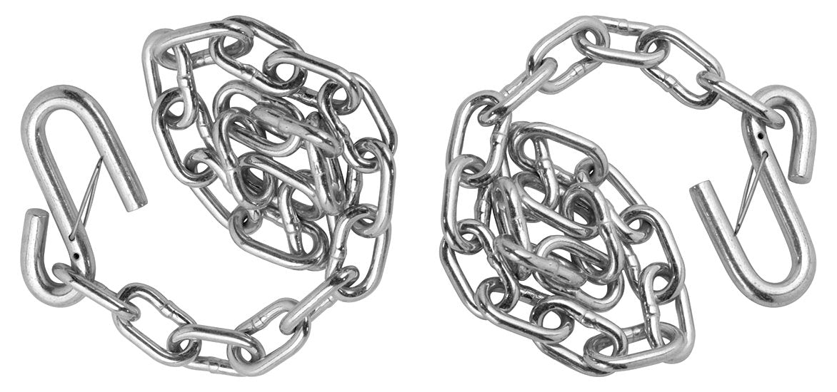 Fulton Cha0010140 24'' Trailer Hitch Safety Chain With S-Hook With Latch (5000 Lbs. Capacity). 2 Piece