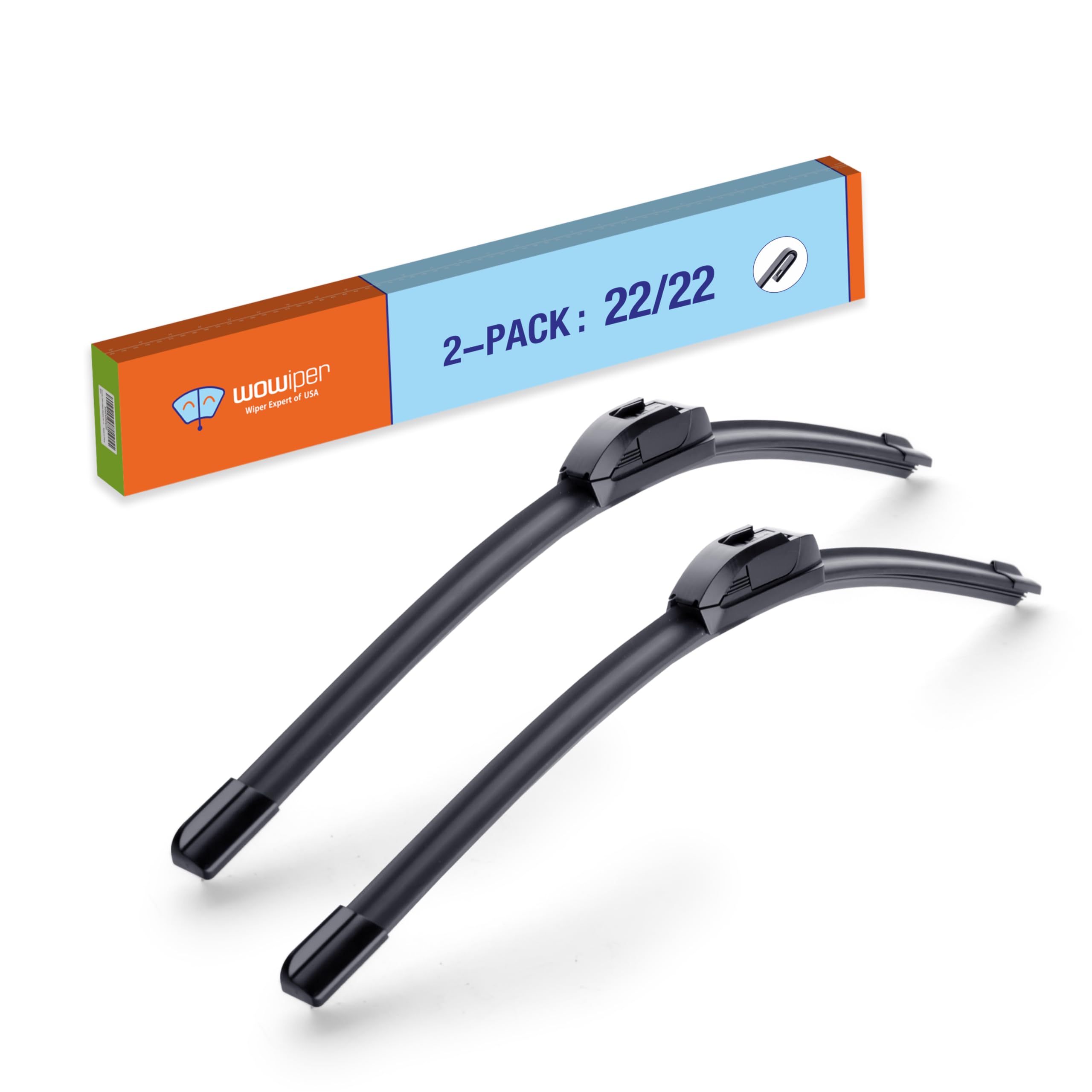 Wowiper Wiper Blades 22'' + 22'' Automotive Replacement Windshield Wiper Blades For My Car Premium All-Seasons Oe Quality Wipers