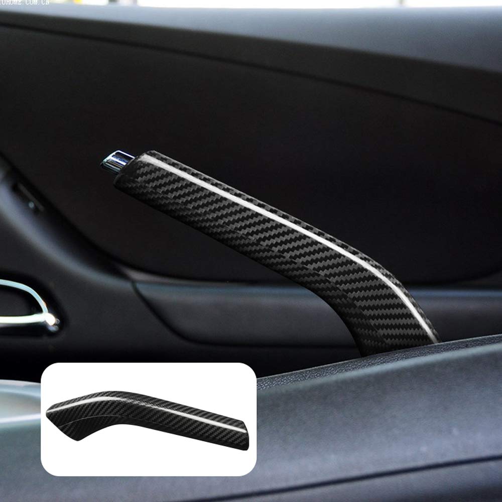 Airspeed Carbon Fiber Car Handbrake Cover Parking Grip Handle Lever Sleeve Protector For Chevrolet Camaro 2010-2015 Accessories