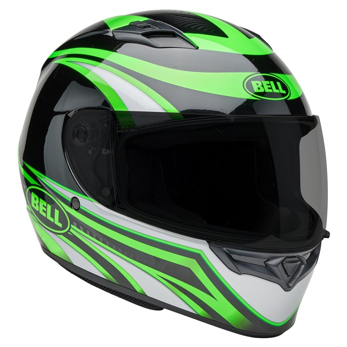 Bell Qualifier Full-Face Motorcycle Helmet (Gloss Conduit Black/Kryptonite - X-Large)