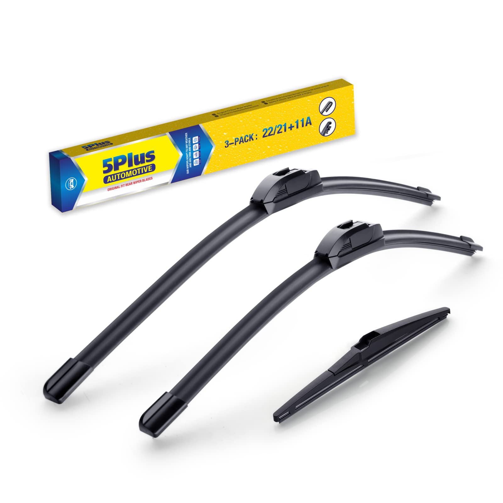 3 Wipers 22''/21''/11'' Replacement Generic Filter For Jeep Grand Cherokee 2020-2014(Set Of 3), 22 Inch+21 Inch Windshield Wiper