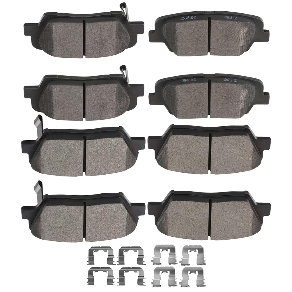 Scitoo Ceramic Front Rear Disc Brake Pad Set Fit For 2010-2012 For Hyundai Santa Fe, 2013-2014 For Hyundai Santa Fe Sport, 2011-