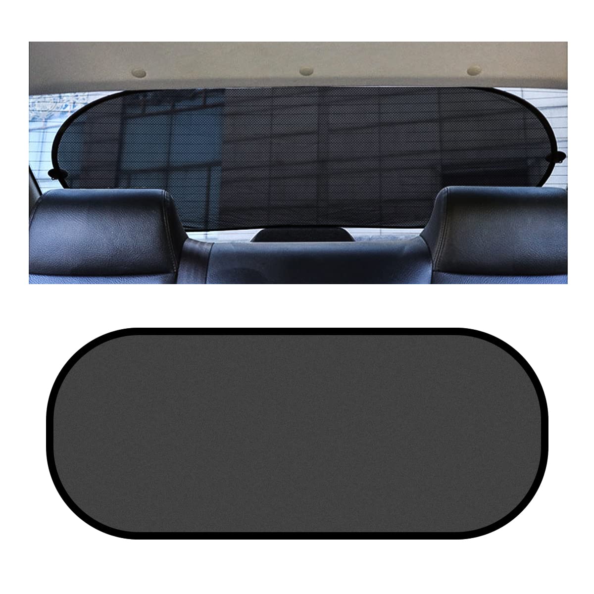 Moly Magnolia Car Rear Window Sunshade - UV Protection Mesh Cover for Baby, Pets & Children - 39x19 with Suction Cups