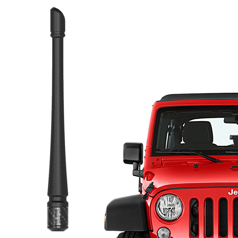 Rydonair Antenna Compatible With Jeep Wrangler Jk Jku Jl Jlu Rubicon Sahara Gladiator 2007-2024 | 7 Inches Rubber Antenna Replac