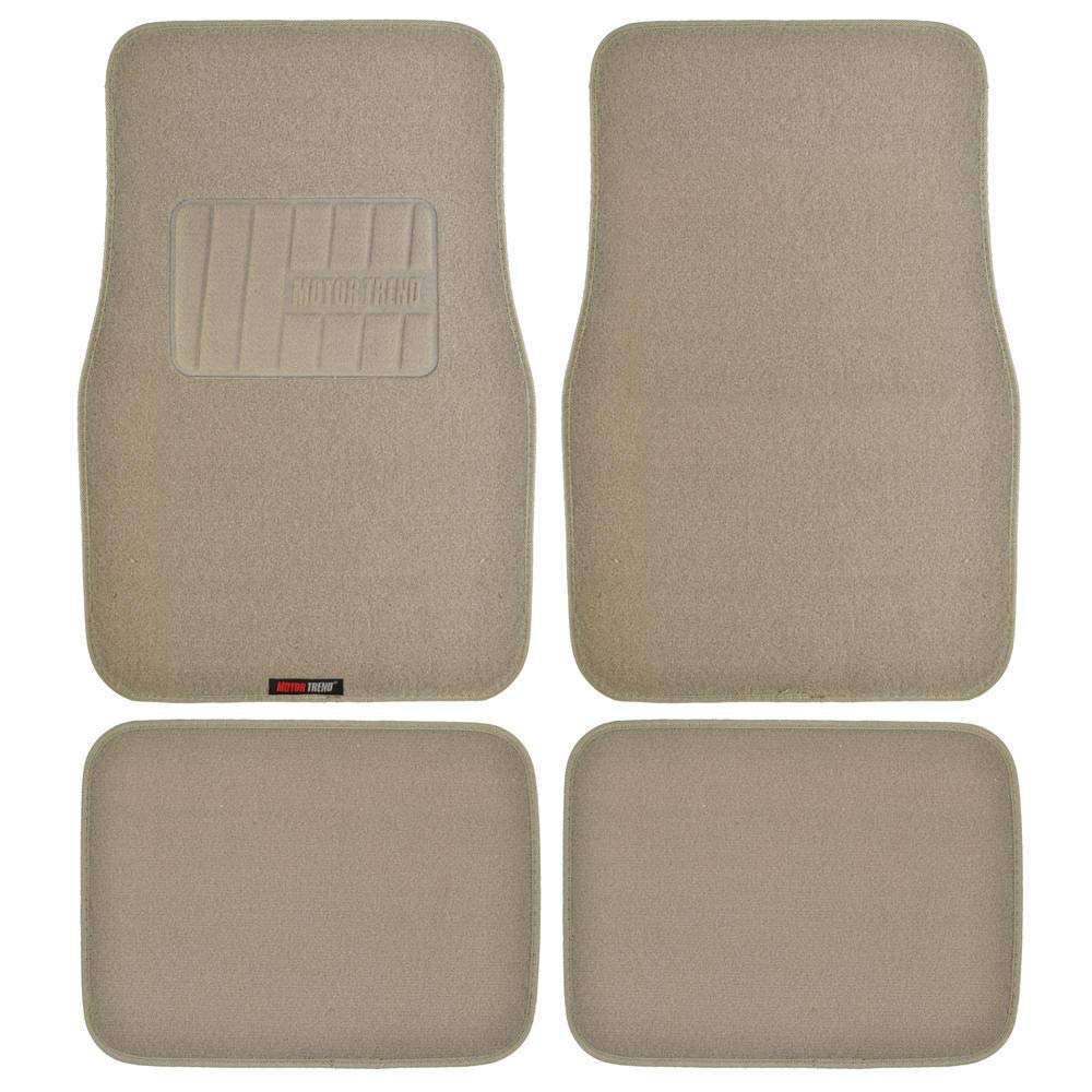 Bdk Beige Heavy Duty Front & Rear Carpet Floor Mats Universal Liners For Car Suv Van & Truck, All Weather Protection With Anti-S