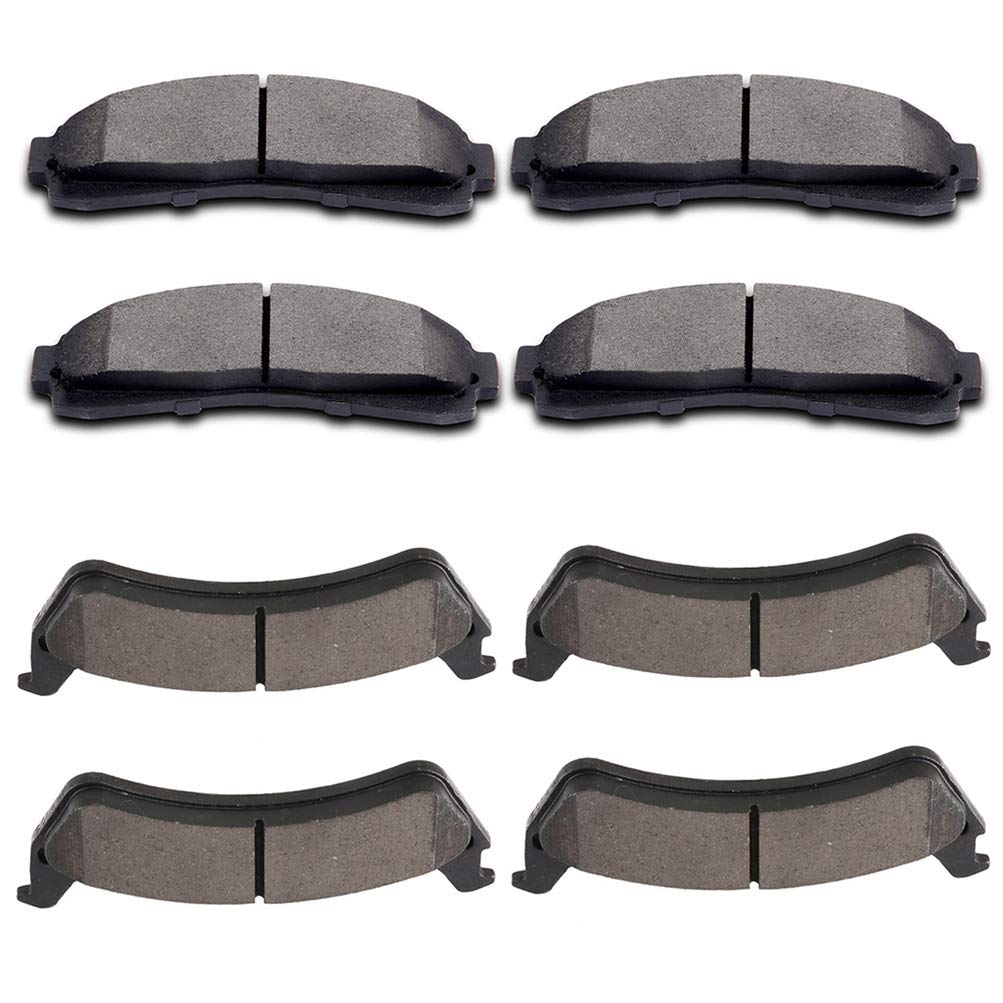 Scitoo Ceramic Front Rear Disc Brake Pad Set Fit For 1995-2001 For Ford Explorer, 1998-2002 For Ford Ranger, 1997-2001 For Mercu