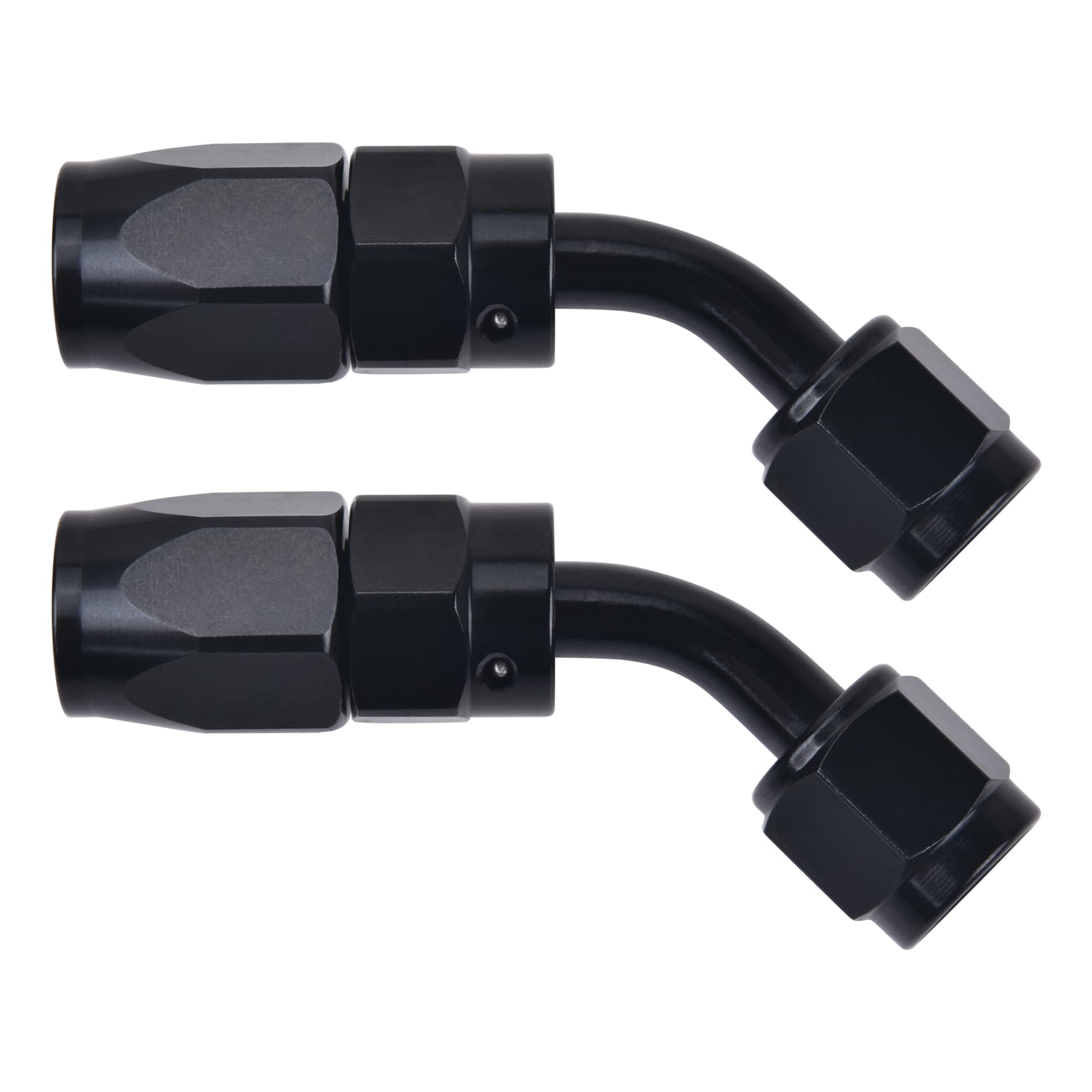 Evil Energy 10An Hose End Fitting 45 Degree Swivel For Cpe Braided Hose Black 2Pcs