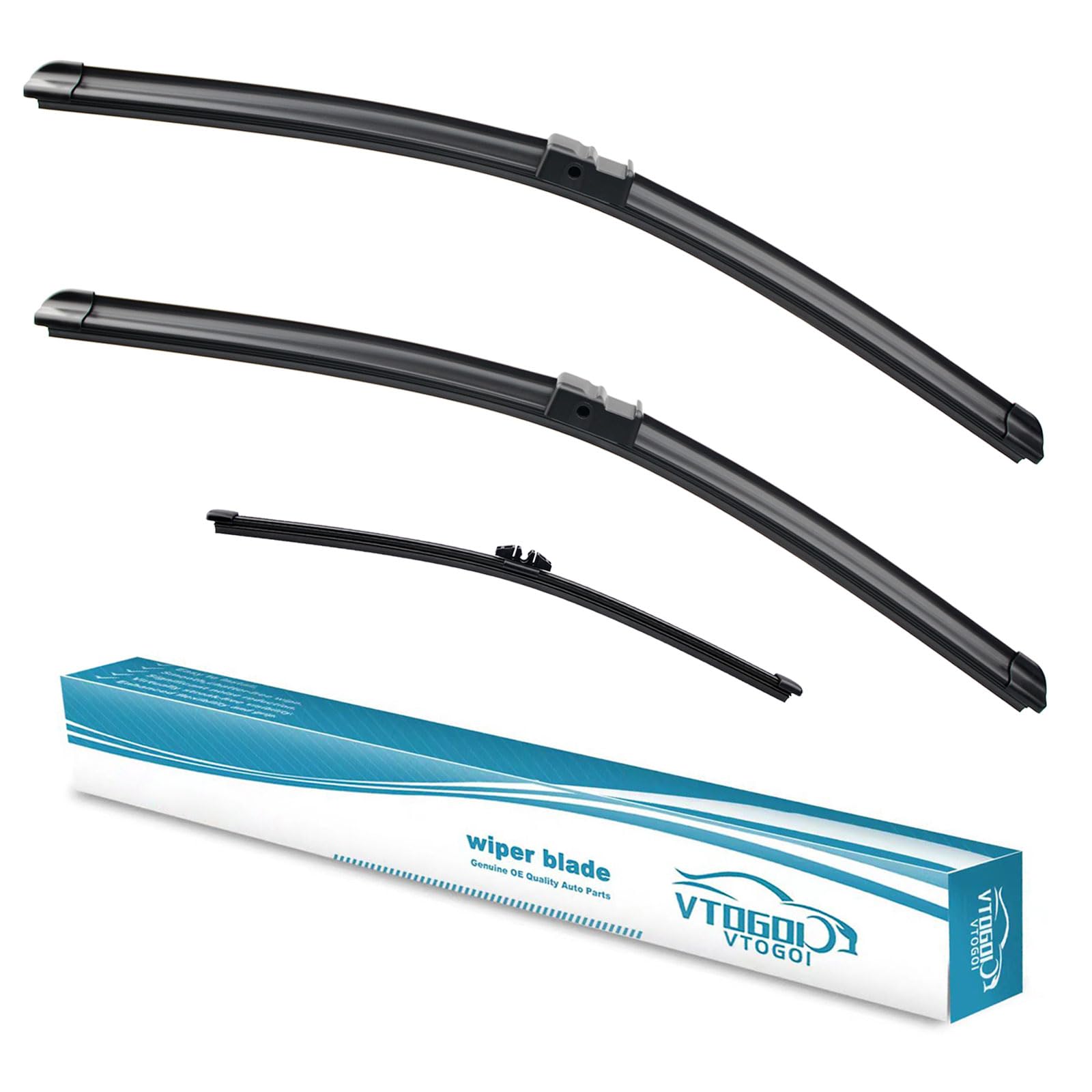 Vtogoi Wiper Blades With Rear Wiper Blades Set For Bmw X3 2011-2017,Automotive Replacement Windshield Wiper Blades, That Meet Oe