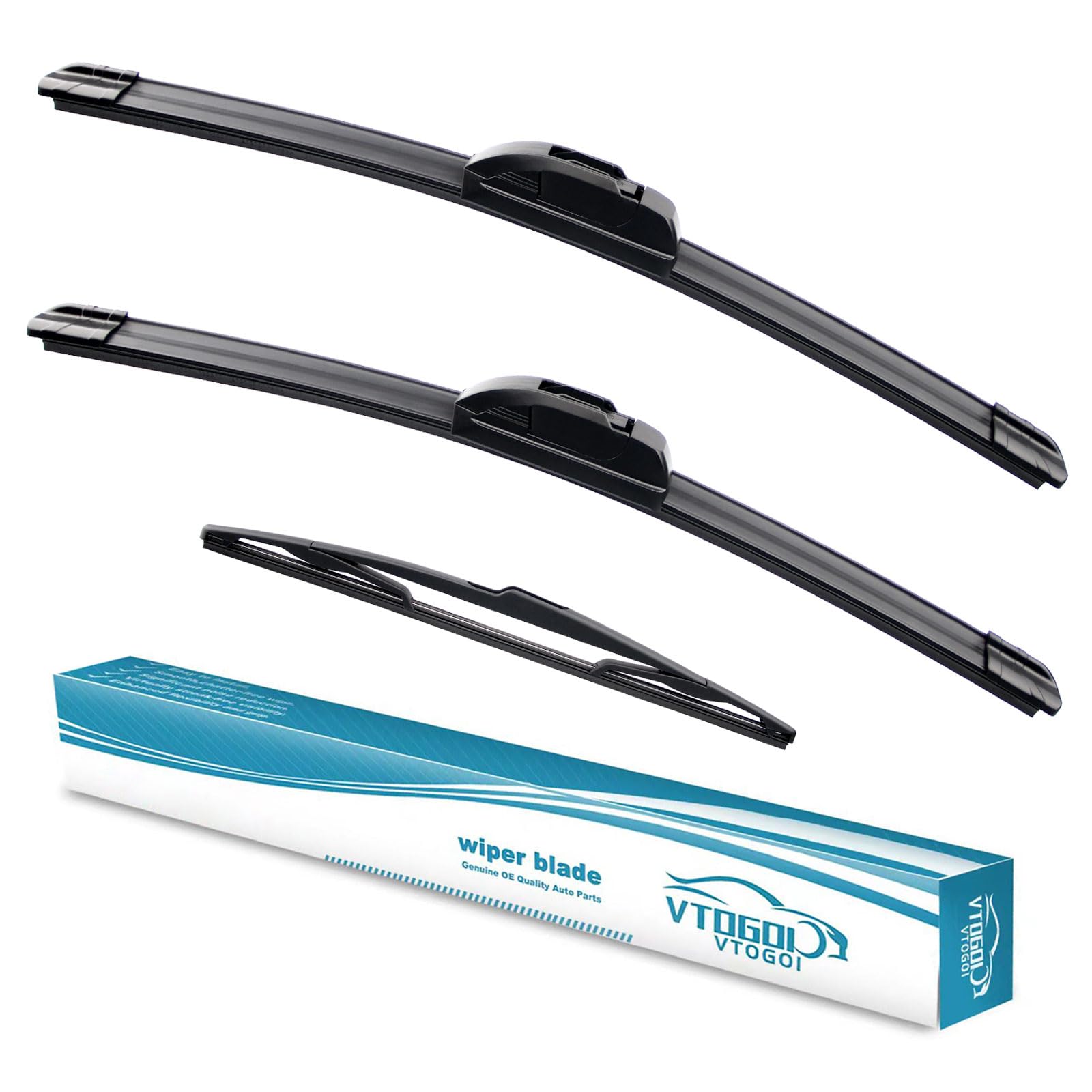 Vtogoi Wiper Blades With Rear Wiper Blades Set For Bmw X3 2004-2010,Automotive Replacement Windshield Wiper Blades, That Meet Oe