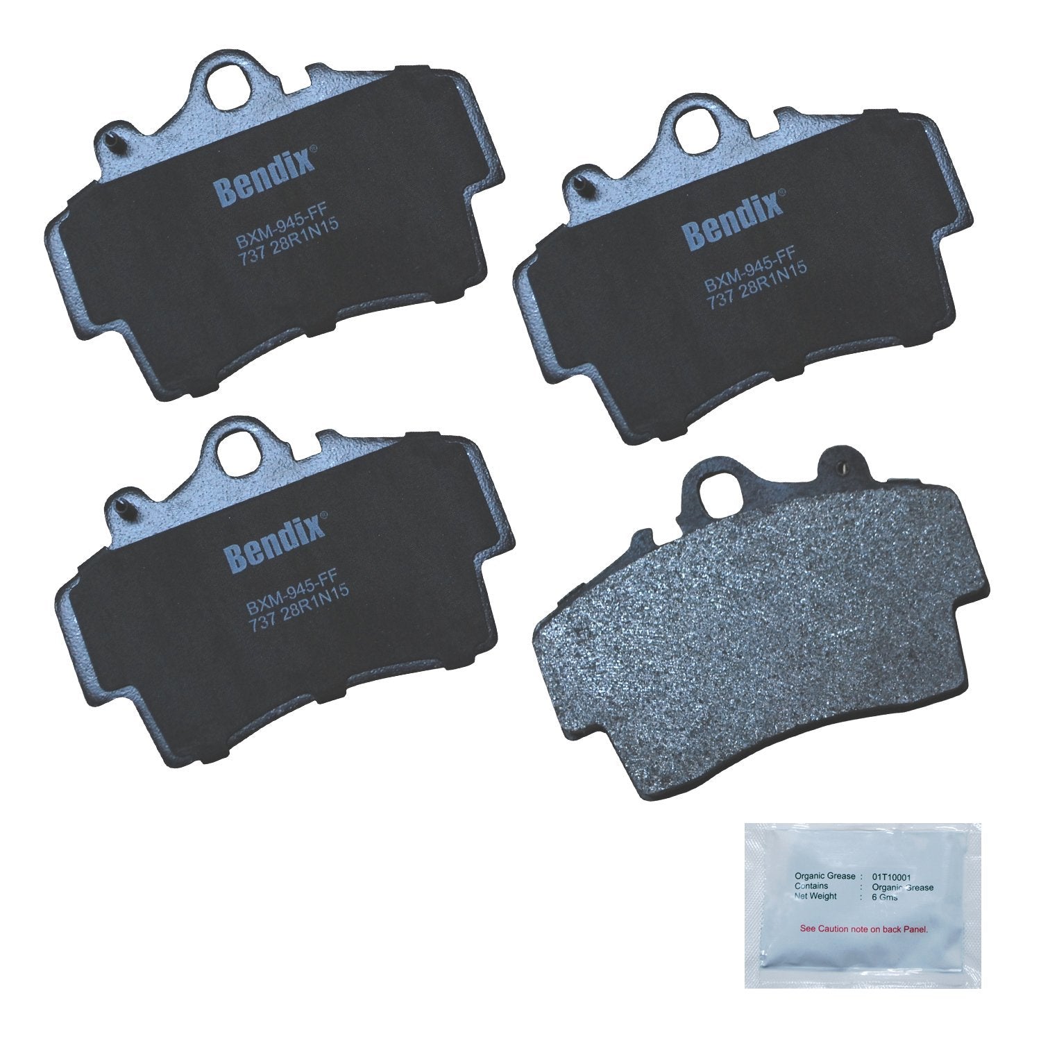 Bendix Priority1 Cfm737 Semi-Metallic Front Brake Pads For Porsche Boxster 2008-1997, Cayman 2008-2007