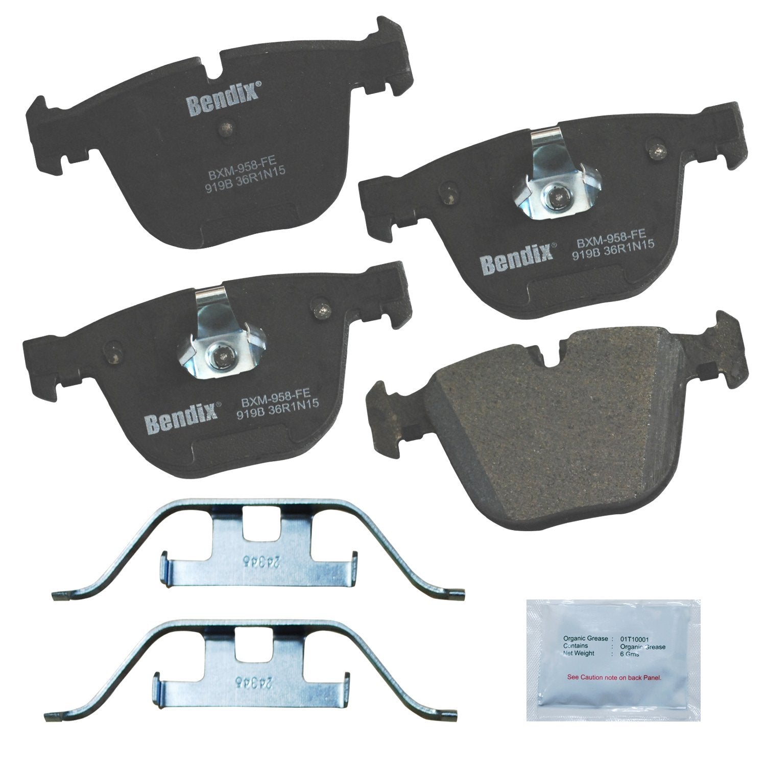 Bendix Priority1 Cfm919B Semi-Metallic Rear Brake Pads For Bmw X5 2013-2010, X5 2018, X6 2014-2010, X6 2019-2018