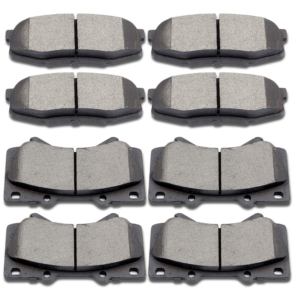 Scitoo Ceramic Front Rear Disc Brake Pad Set Fit For 2008-2011 2013-2019 For Lexus Lx570, 2008-2011 2013-2019 For Toyota Land Cr