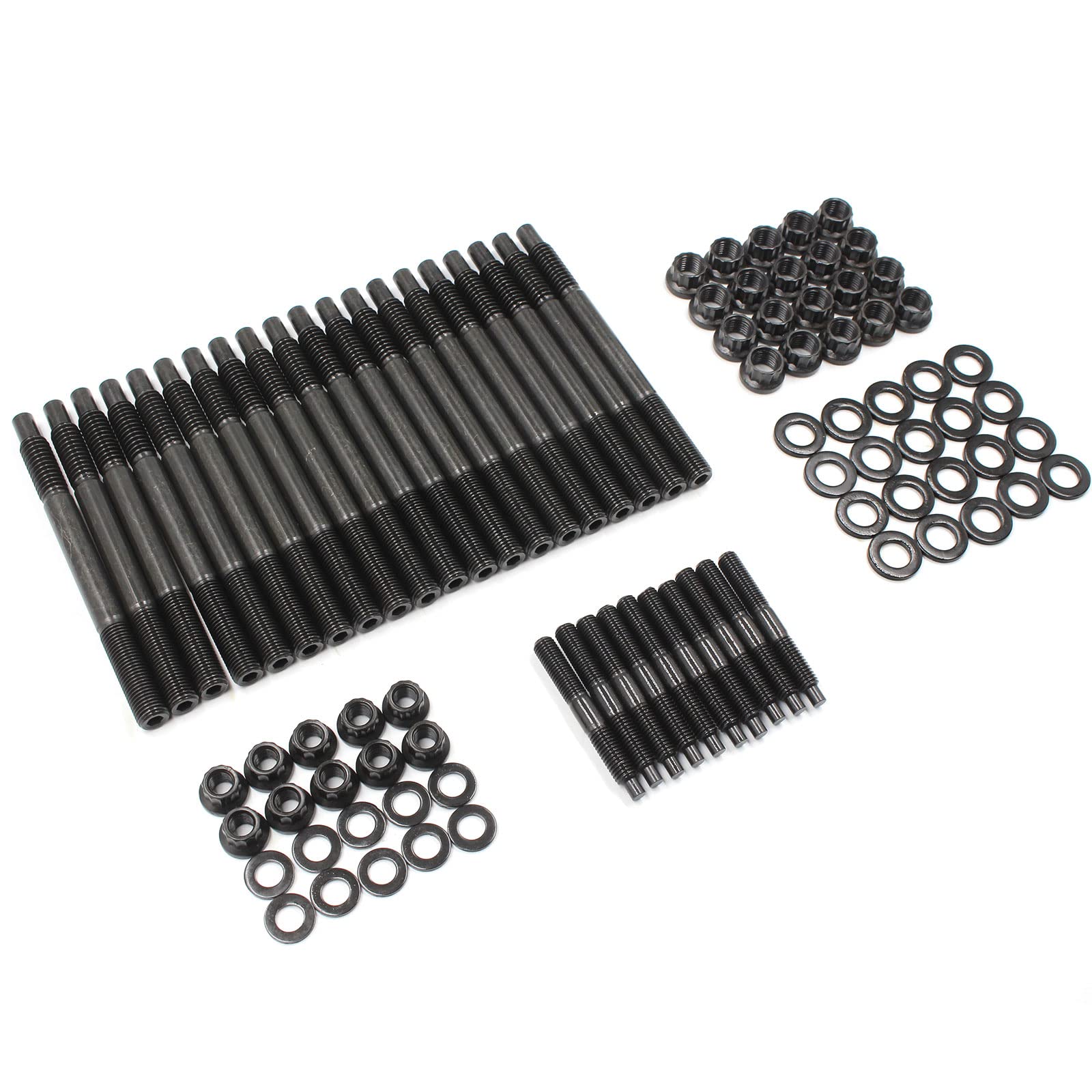 Yzqpnb 12-Point Cylinder Gasket Head Stud Bolt Kit Compatible With 2004-2019 Ls1 Ls3 5.3L 5.7L 6.0L Engines / Chevy Ls1 Ls6 4.8L