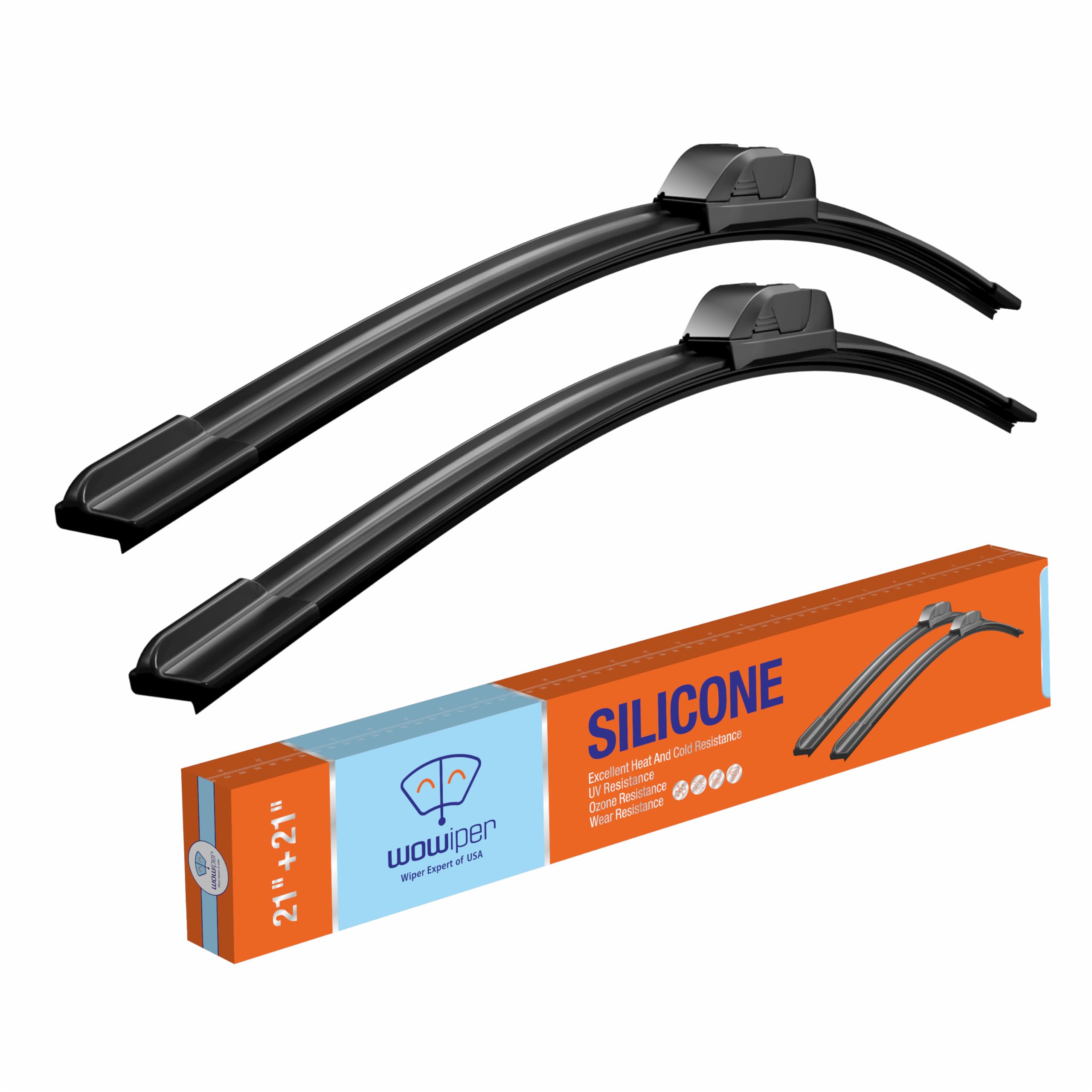 Wowiper 21 Inch Silicone Wiper Blades 2 Pack Replacement For Jeep Grand Cherokee 2010-1999 Patriot 2017-2007 Oem Quality Silicon