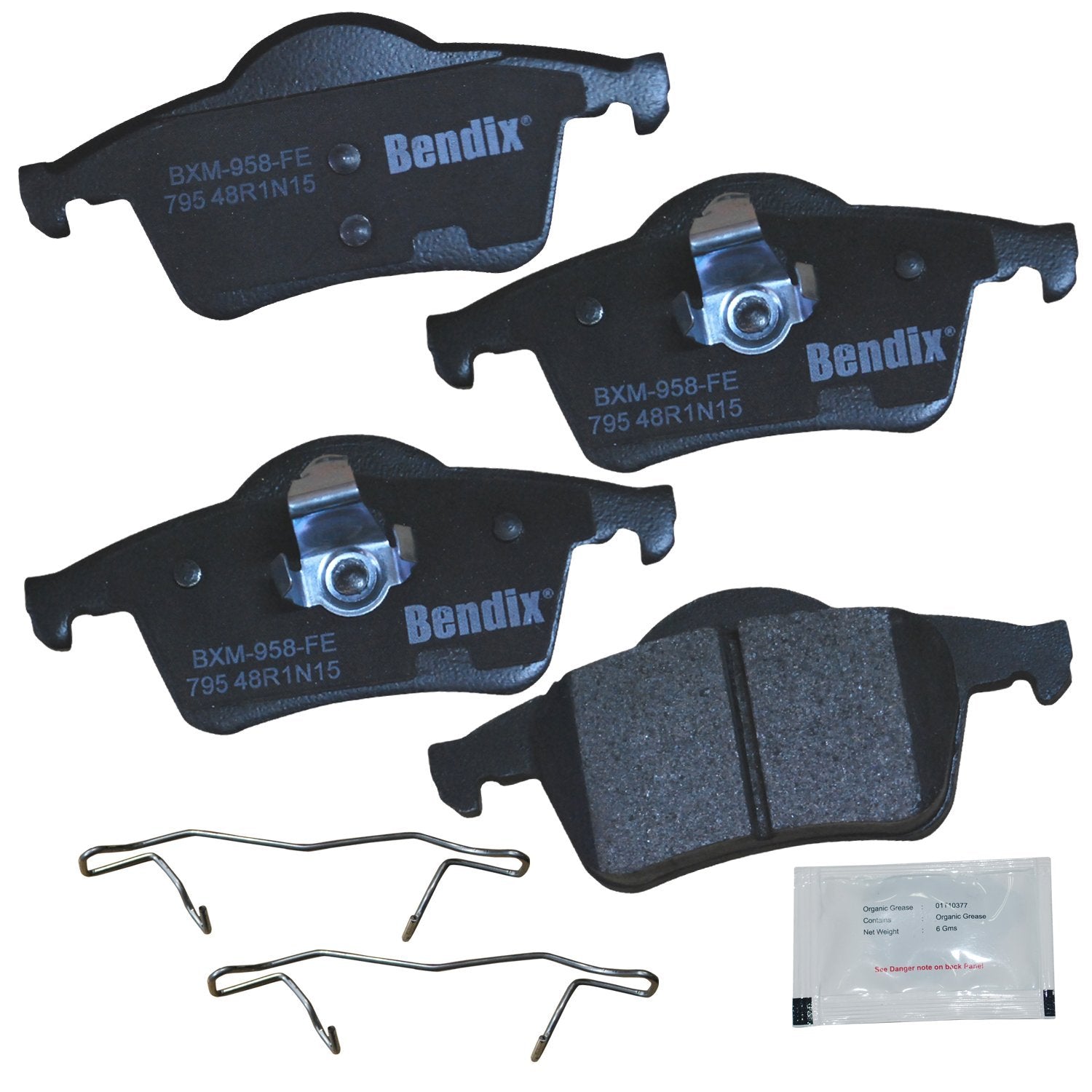 Bendix Priority1 Cfm795 Semi-Metallic Rear Brake Pads For Volvo S60 2009-2001, S70 1999, S80 2006-1999, V70 2007-2000, Xc70 2007